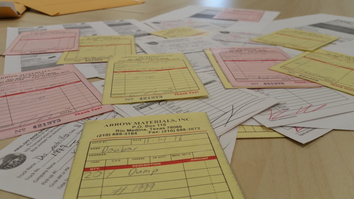 Messy Trucking Ticketing Papers | Dauber App- Solutions for Fleet Owners, Drivers and Dispatchers